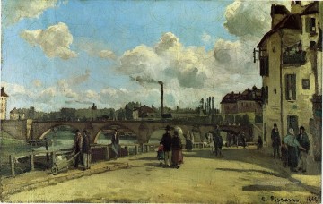  sich - Ansicht von Pontoise quai au pothuis 1868 Camille Pissarro
